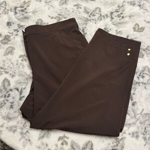 Brown Chico’s Size 2 Zenergy Crop Pants